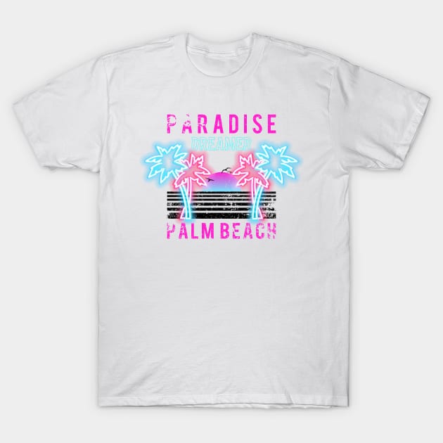 Paradise Dreamer Palm Beach T-Shirt by NJORDUR